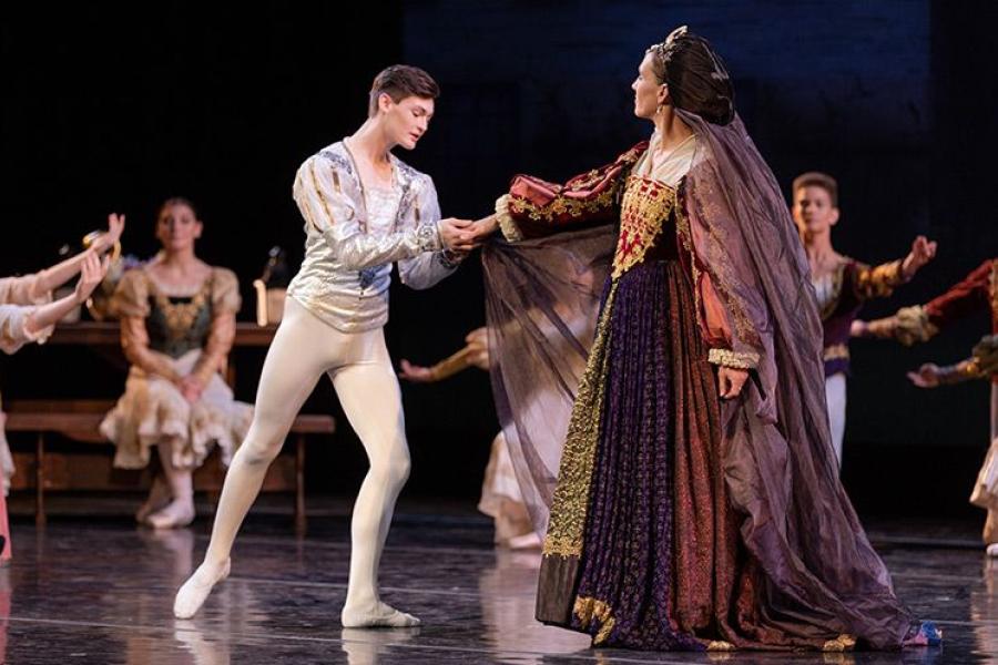 Prince Siegfried with the queen (played by Instructor of Dance Rachel James).