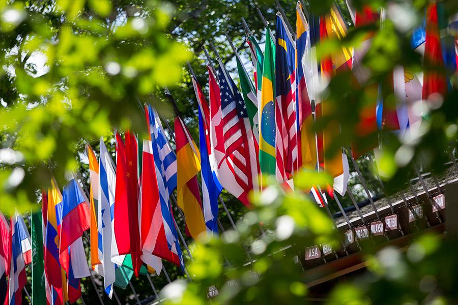 flags at interlochen center for the arts